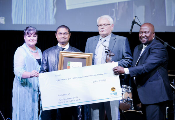 Best Performing Division award winner, Fire Management Department, Table Mountain presented