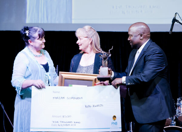 Best customer service award winner, Marian Schreuder, presented