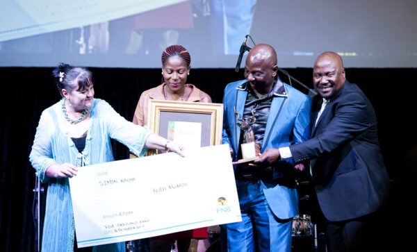 Best customer service award winner, Simon Nkuna, KNP presented