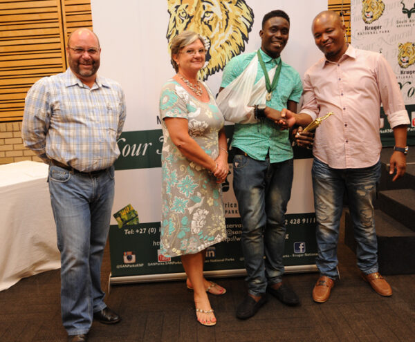 Cricketers receiving awards