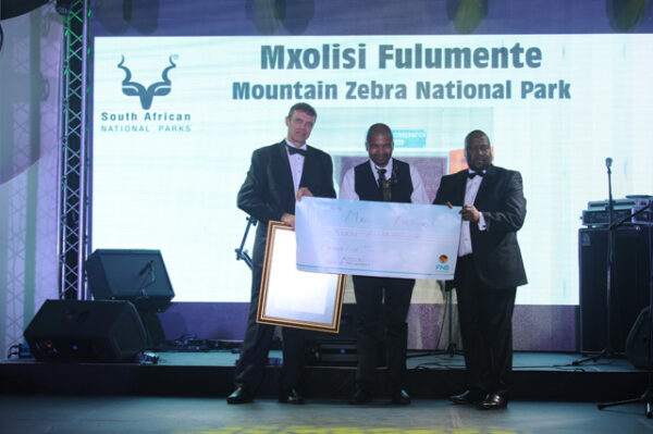 Winner of Best Constituency Builder of the Year Award; Mxolisi Fulumente of Mountain Zebra National Park