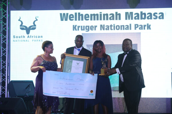 Winner of Best Customer Service Ms Welheminah Mabasa of KNP