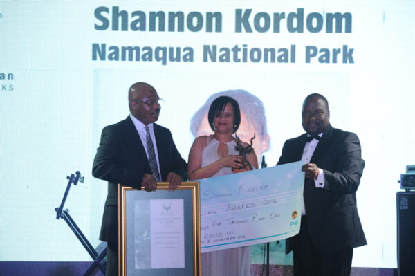 Winner of Excellent Performance in the Workplace; Ms Shannon Koroom of Namaqua National Park