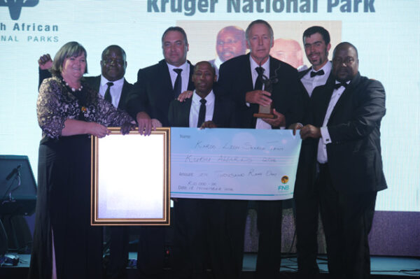 Winner of the Sheild Award' Karoo Lion Search Team