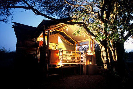 Safari Tent at Dusk