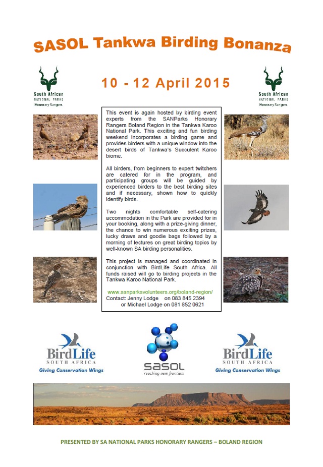 SASOL Tankwa Birding Bonanza