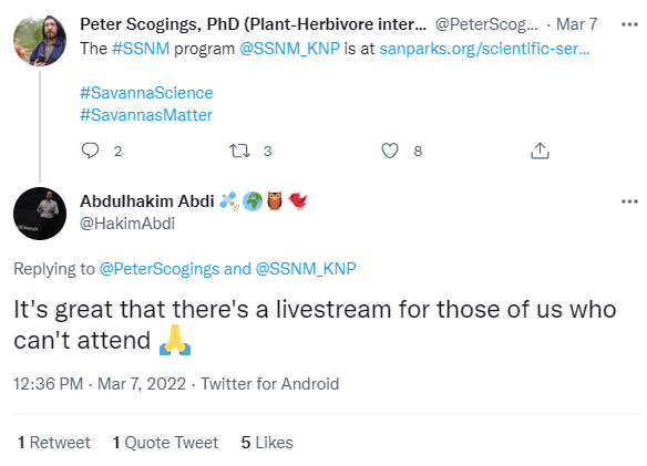 Hashtag Savanna Science Network Meeting – taking #ssnm from Skukuza to the world